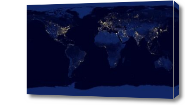 Картина Ночные огни Земли